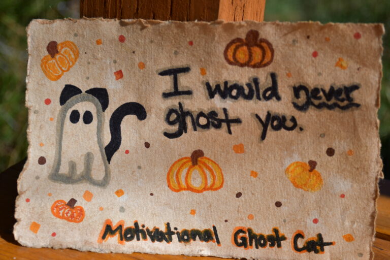 Hand Drawn Ghost Cat 1 DSC 1544