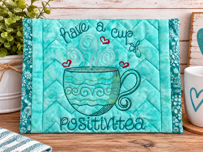 Mug Rug Aqua