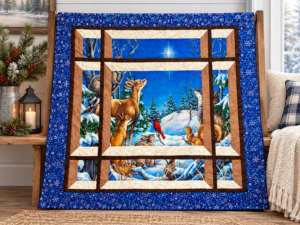 Winter woodland quilt
