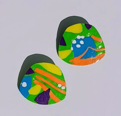 Textured Retro 80's Earrings