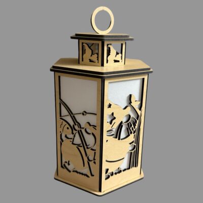 Gnome Wood Lantern Tea Light Candle Holder