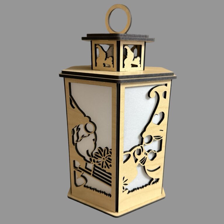 Gnome Wood Lantern Med Maple Plywood 9.5x5.5