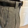 Houndstooth slash pockets pleats