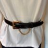 Black Belt god buckle chain front