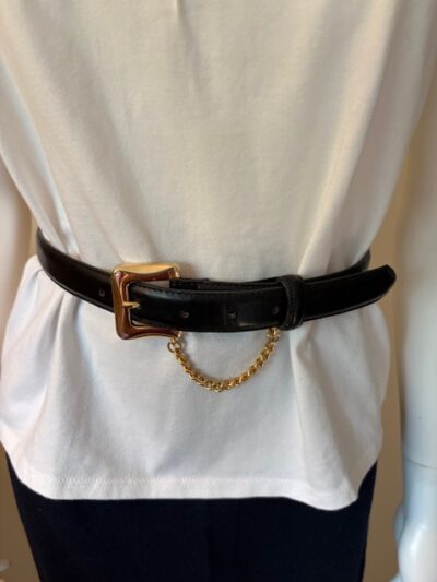 Black Belt god buckle chain front