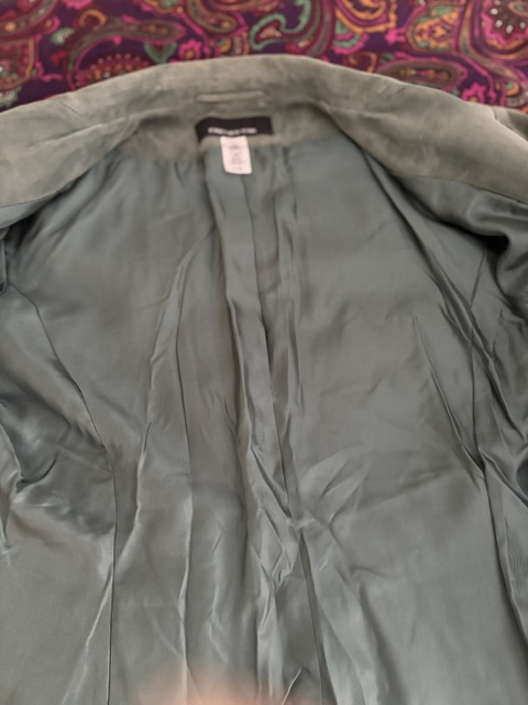 Vintage Jones New York Teal Green Suede Jacket 6 Suede jacket full lining